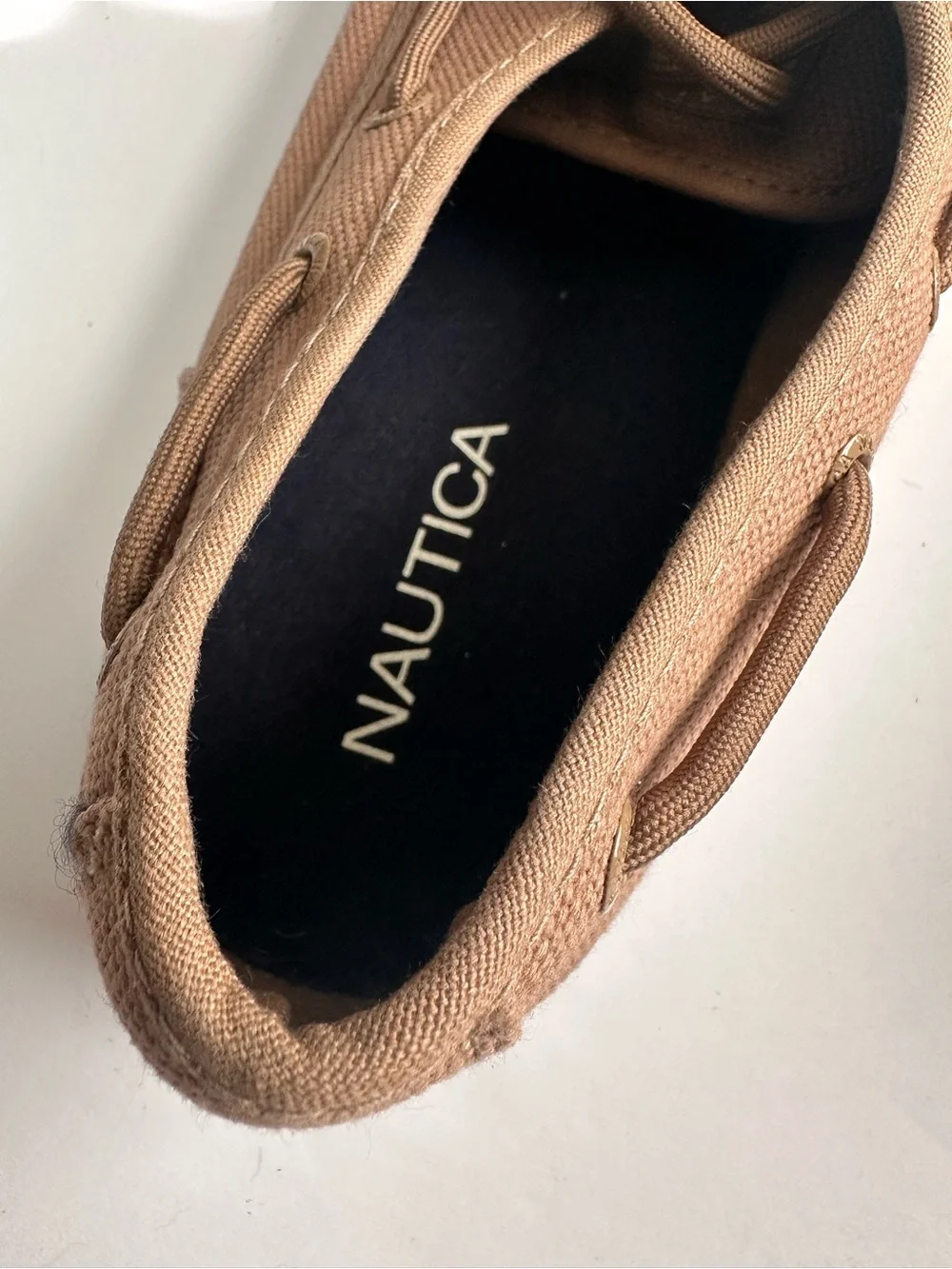 Nautica Brown Canvas Boat Shoes